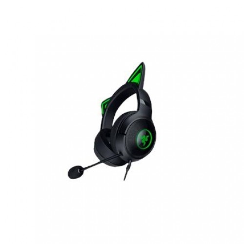 Razer Headset Kraken Kitty V2 Microphone, Black, Wired, On-Ear, Noise canceling image 1