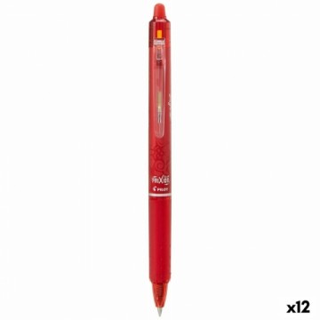 Ручка с жидкими чернилами Pilot Frixion Clicker Красный 0,4 mm (12 штук)