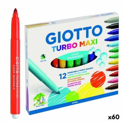 Flomasteru Komplekts Giotto Turbo Maxi Daudzkrāsains (60 gb.) image 1