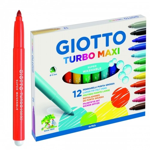 Flomasteru Komplekts Giotto Turbo Maxi Daudzkrāsains (60 gb.) image 2