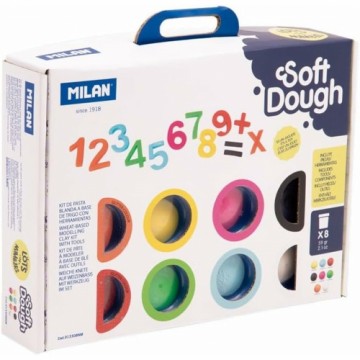 Modelējoša pasta Milan Soft Dough Lots of Numvers Daudzkrāsains