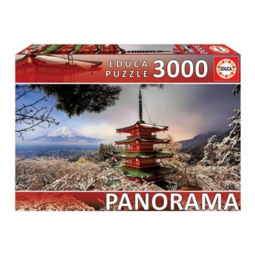 Puzle un domino komplekts Educa Mount Fuji Panorama 18013 3000 Daudzums