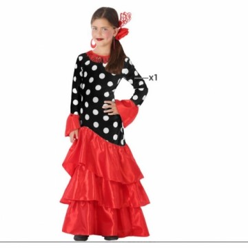 Bigbuy Carnival Svečana odjeća za odrasle Flamenca Melns Sarkans Spānija 3-4 gadi 7-9 gadi