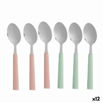 Kinvara Karošu Komplekts Deserts Zaļš Rozā Sudrabains Nerūsējošais tērauds Plastmasa 15,7 cm (12 gb.)