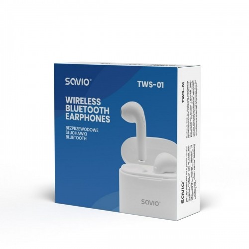 Austiņas In-ear Bluetooth Savio TWS-01 Balts image 3