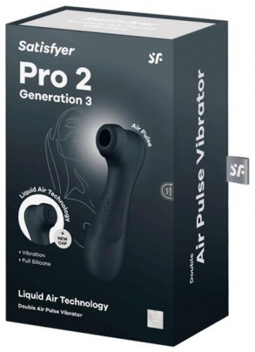 Satisfyer air impulse vibrator Pro 2 Generation 3, black image 4