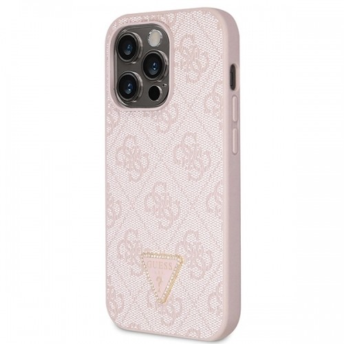 Guess GUHCP15XP4TDSCPP iPhone 15 Pro Max 6.7" różowy|pink hardcase Crossbody 4G Metal Logo image 2