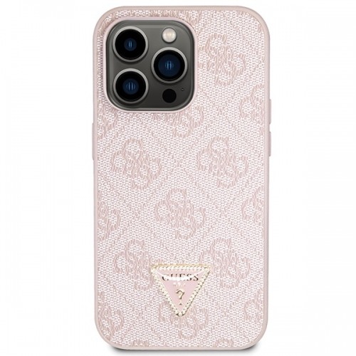 Guess GUHCP15XP4TDSCPP iPhone 15 Pro Max 6.7" różowy|pink hardcase Crossbody 4G Metal Logo image 3
