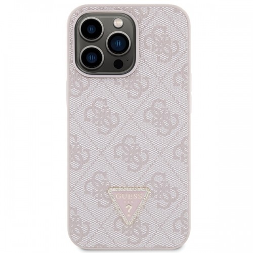 Guess GUHCP13XP4TDSCPP iPhone 13 Pro Max 6.7" różowy|pink hardcase Crossbody 4G Metal Logo image 3