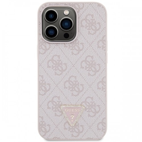 Guess GUHCP13LP4TDSCPP iPhone 13 Pro | 13 6.1" różowy|pink hardcase Crossbody 4G Metal Logo image 3