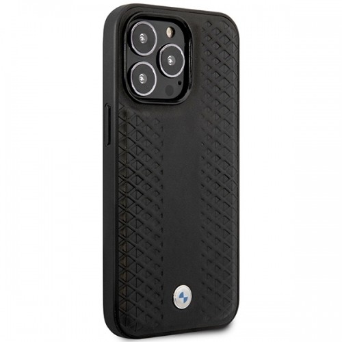Etui BMW BMHMP14X22RFGK iPhone 14 Pro Max 6,7" czarny|black Leather Diamond Pattern MagSafe image 4