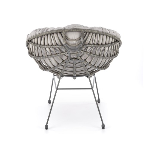Halmar PINO garden chair, dark grey / light grey image 4
