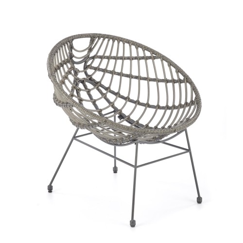 Halmar PINO garden chair, dark grey / light grey image 5