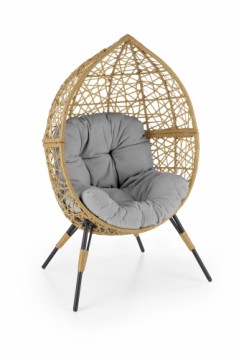 Halmar OSKAR garden chair, natural / light grey
