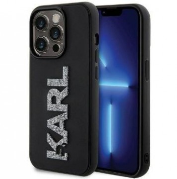 Karl Lagerfeld  
       Apple  
       iPhone 15 Pro HC 3D LOGO GLITTER 
     Black