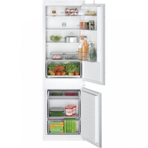 Bosch Refrigerator KIV86NSE0 Series 2 Energy efficiency class E, Built-in, Combi, Height 177.2 cm, Fridge net capacity 183 L, Freezer net capacity 84 L, 35 dB, White, Made in Germany image 1