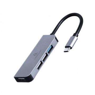 USB Centrmezgls GEMBIRD UHB-CM-U3P1U2P3-01 Sudrabains