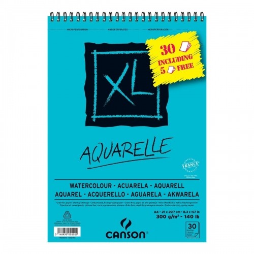 Skiču bloks Canson AQUARELLE XL 21 x 29,7 cm 5 gb. 30 Loksnes 300 g/m² image 2