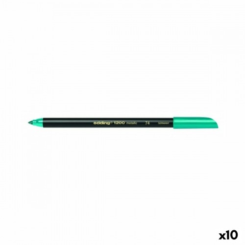 Marķiera Pildspalva Edding 1200 Metallic Zaļš (10 gb.) image 1