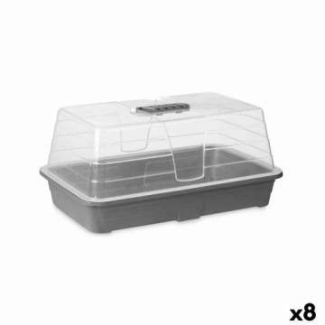 Ibergarden Siltumnīca Pelēks Caurspīdīgs Plastmasa 38,4 x 17,5 x 24,7 cm (8 gb.)