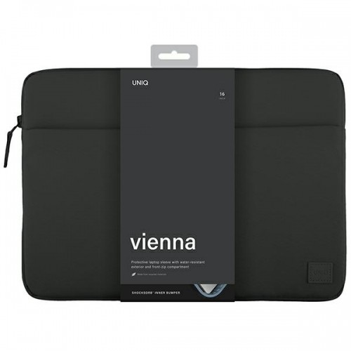 UNIQ etui Vienna laptop Sleeve 16" czarny|midnight black Waterproof RPET image 3