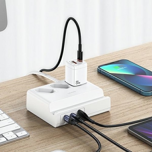USAMS Listwa zasilająca 65W Super Si Fast Charging USB Extension Socket EU biały|white CC160TC01 (US-CC160) image 3