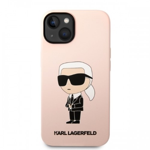 Karl Lagerfeld KLHMP14SSNIKBCP iPhone 14 6,1" hardcase różowy|pink Silicone Ikonik Magsafe image 3