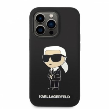 Karl Lagerfeld KLHMP14LSNIKBCK iPhone 14 Pro 6,1" hardcase czarny|black Silicone Ikonik Magsafe