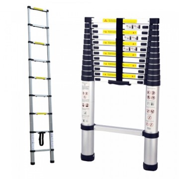 Herzberg Professional Tools Herzberg HG-5260: Aluminum Telescopic Ladder with Anti Slip Footing - 2.6M