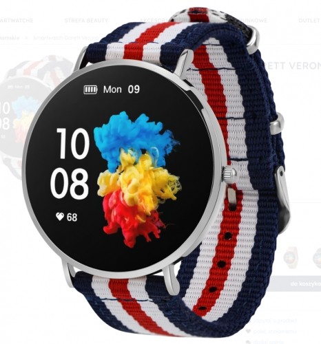Garett Smartwatch Verona Silver Marina Умные часы AMOLED / Bluetooth 5.1 / IP67 / GPS / SMS image 4