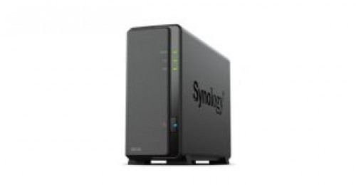 Synology  
         
       Tower NAS DS124 up to 1 HDD/SSD, Realtek, RTD1619B, Processor frequency 1.7 GHz, 1 GB, DDR4, 1x1GbE, 2xUSB 2.0 image 1