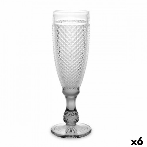 Vivalto Šampanieša glāze Dimanta Caurspīdīgs Antracīts Stikls 185 ml (6 gb.) image 1