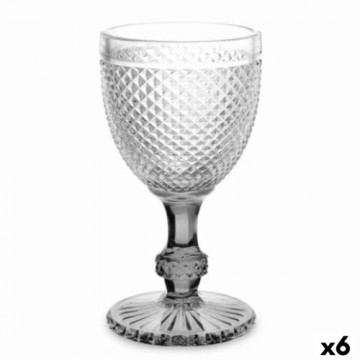 Vivalto Vīna glāze Dimanta Caurspīdīgs Antracīts Stikls 330 ml (6 gb.)