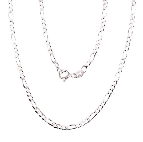 Серебряная цепочка Фигаро 2,2 мм, алмазная обработка граней #2400105, Серебро 925°, длина: 50 см, 5.5 гр. image 1