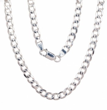 Sudraba ķēdīte Kartjē 4.1 mm, dimantu apstrādājums #2400078, Sudrabs 925°, garums: 50 cm, 14.5 gr.