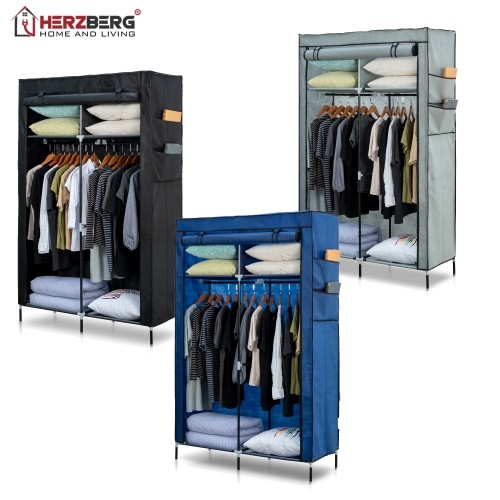 Herzberg Home & Living Herzberg HG-8012: Storage Wardrobe Blue image 2