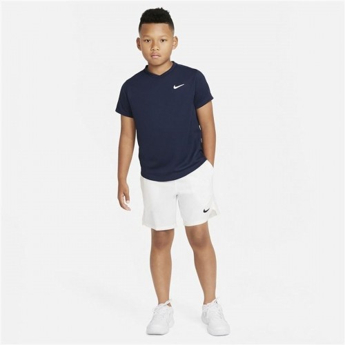 Детский Футболка с коротким рукавом Nike Court Dri-FIT Victory Тёмно Синий image 5