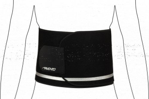 waist trimmer belt AVENTO 44SI adjustablle L/XL Black/Silver grey image 1