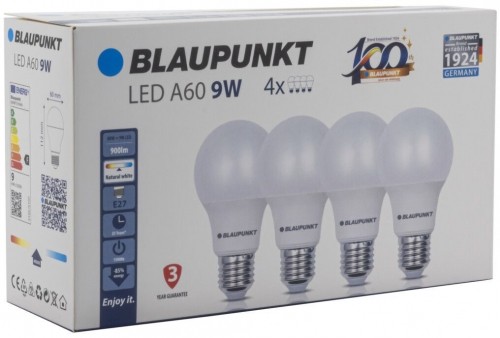 Blaupunkt LED lamp E27 9W 4pcs, natural white image 2