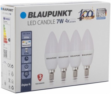 Blaupunkt LED lamp E14 7W 4pcs, warm white