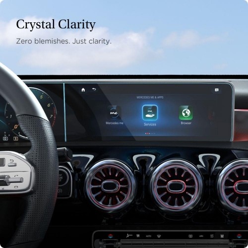 Mercedes Benz TEMPERED GLASS Spigen GLAS.TR &quot;EZ FIT&quot; SET Mercedes A-CLASS 2020 | 2021 image 5
