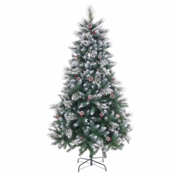 Bigbuy Christmas Jaungada eglīte Balts Sarkans Zaļš Dabisks PVC Metāls 240 cm