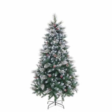 Bigbuy Christmas Jaungada eglīte Balts Sarkans Zaļš Dabisks PVC Metāls Polietilēns 150 cm
