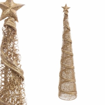 Bigbuy Christmas Новогоднее украшение Позолоченный Металл Конический 10 x 10 x 50 cm