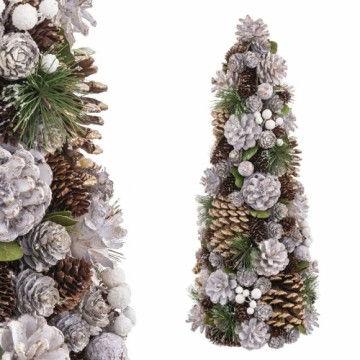 Bigbuy Christmas Jaungada eglīte Balts Bronza Plastmasa Foam Ananāsi 19 x 19 x 48,5 cm