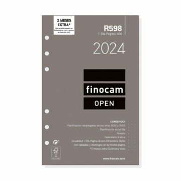 Agenda refill Finocam Open R598 2024 Balts 11,7 x 18,1 cm