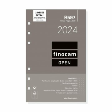 Agenda refill Finocam Open R597 2024 Balts 11,7 x 18,1 cm