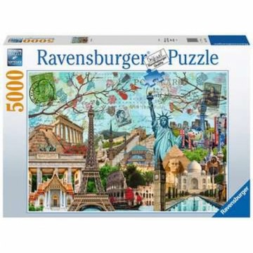 Puzle un domino komplekts Ravensburger 17118 Big Cities Collage 5000 Daudzums