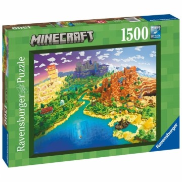 Puzle un domino komplekts Minecraft Ravensburger 17189 World of Minecraft 1500 Daudzums