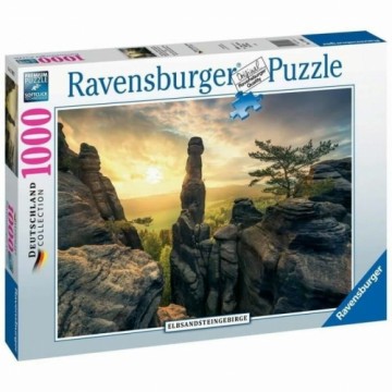 Puzle un domino komplekts Ravensburger 17093 Monolith Elbe Sandstone Mountains 1000 Daudzums